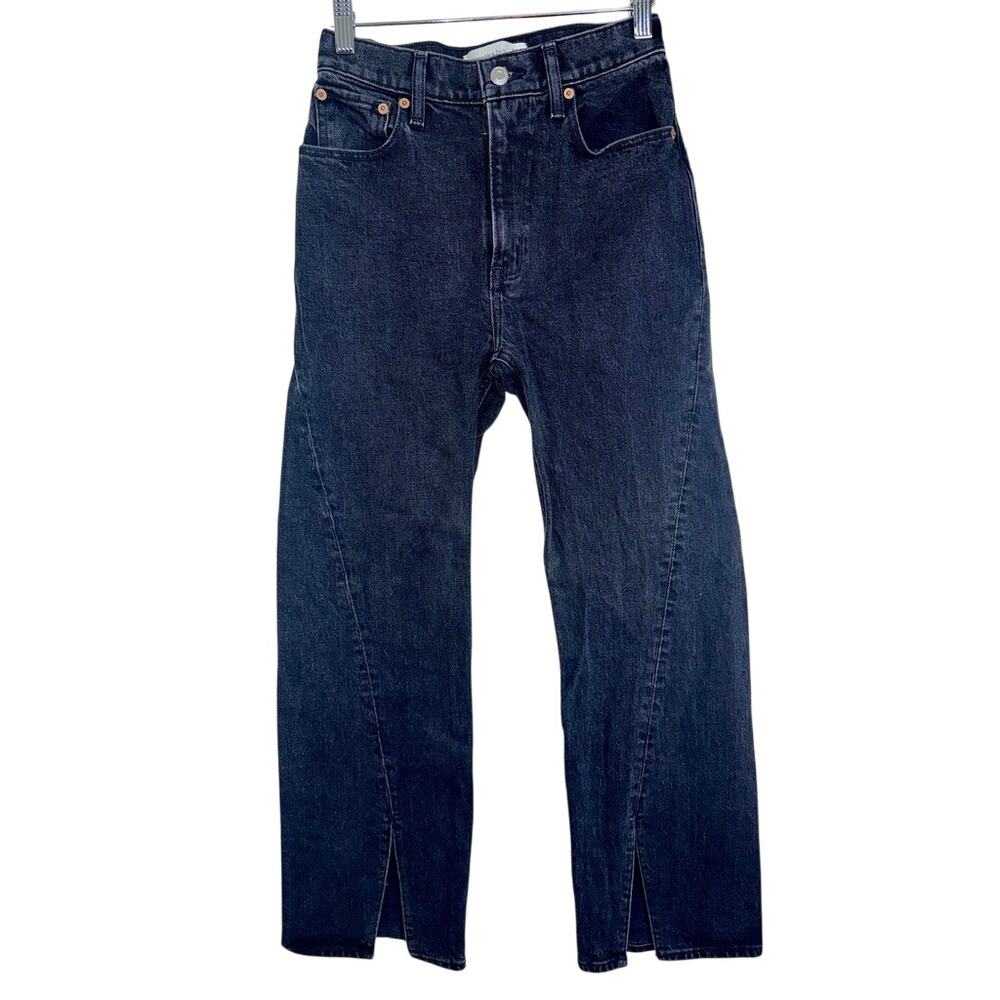 NEW Abercrombie & Fitch 90s Relaxed Jean High Rise Black Denim Jeans Size 24 00